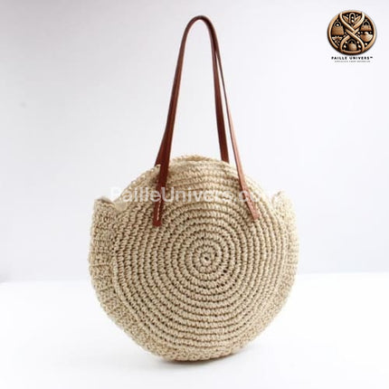 Sac De Plage En Osier Beige Sac Osier