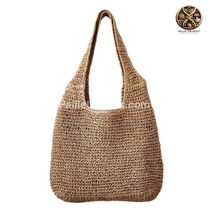 Sac De Plage Grand Format Brun Plage En Osier