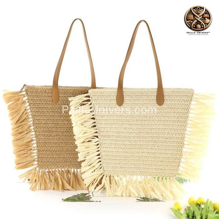 Sac De Plage Osier Franges En