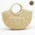 Sac De Plage Paille Fait Main Beige Sac En Paille