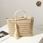 Sac De Plage Raphia Beige