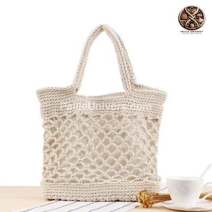 Sac De Plage Raphia Tressée Beige Sac Raphia