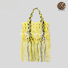 Sac De Plage Tendance Jaune Plage En Osier