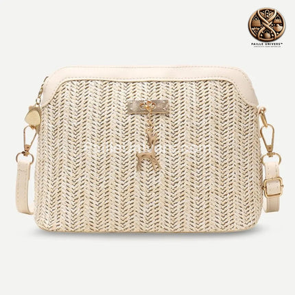 Sac En Osier Rigide Beige Sac Osier