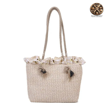 Sac En Paille De Plage Blanc Paille