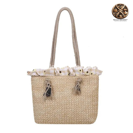 Sac En Paille De Plage Brun Paille