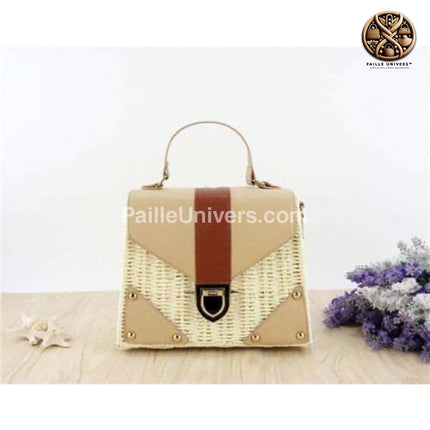 Sac En Paille De Plage Pour Femme Blanc Sac