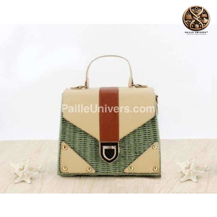 Sac En Paille De Plage Pour Femme Vert Sac