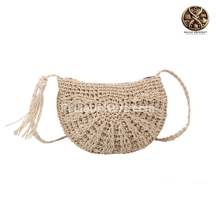 Sac En Raphia Beige