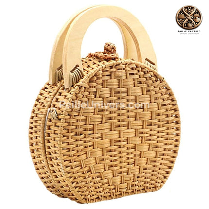 Sac Panier Osier Rond En