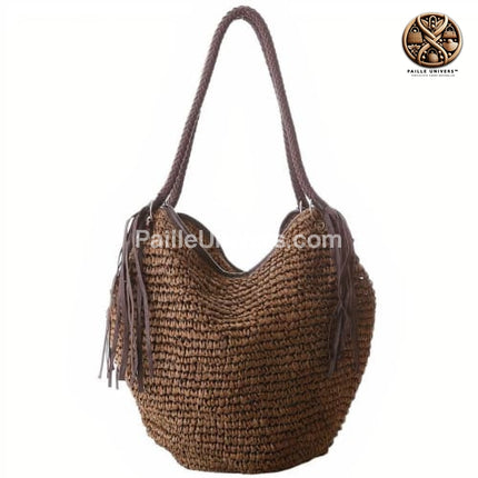 Sac Plage Paille-Alma En Paille