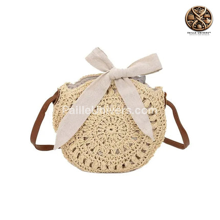 Sac Raphia À Nud Beige Sac Raphia