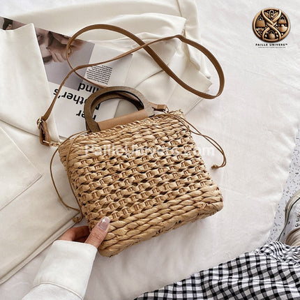 Sac Raphia Crochet Camel Sac Raphia