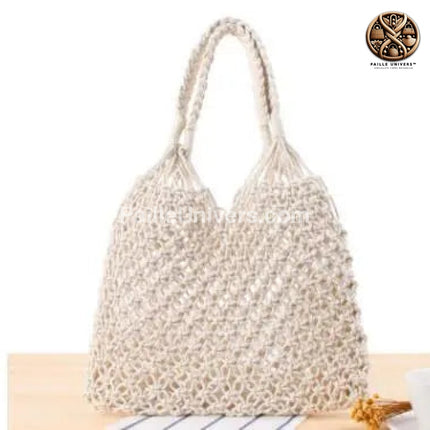 Sac Raphia Tressé Blanc Sac Raphia