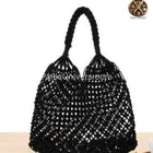 Sac Raphia Tressé Noir Sac Raphia