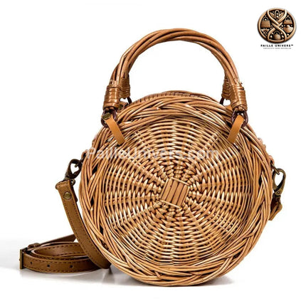 Sac Rond En Paille Anse Osier