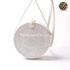 Sac Rond En Paille Venise Blanc