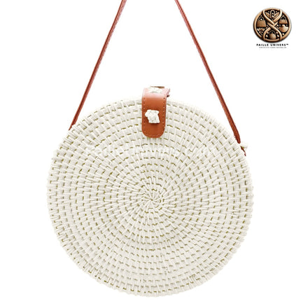 Sac Rond Osier Blanc