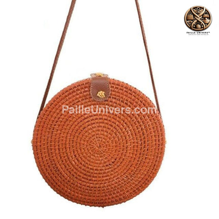 Sac Rond Osier Coloré Orange Sacs En