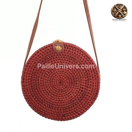 Sac Rond Osier Coloré Rouge Sacs En