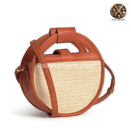 Sac Rond Osier Cuir En