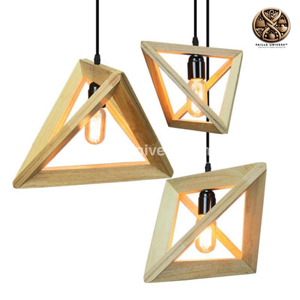 Suspension Bambou Angles Luminaire