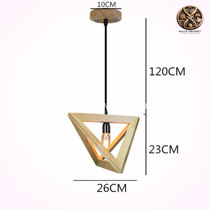 Suspension Bambou Angles Petit Luminaire