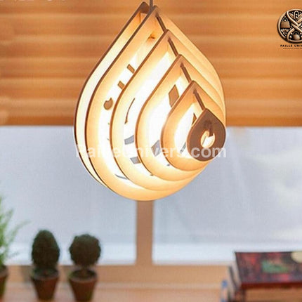 Suspension Bambou Goutte Deau Luminaire