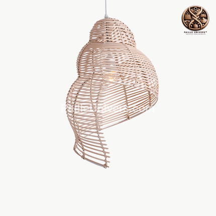 Suspension En Rotin Coquillage Beige / 25 X 40Cm Suspensions