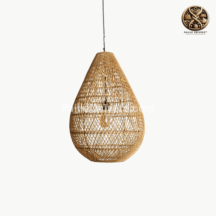 Suspension Lanterne Rotin Beige / 37 Cm X 50 Suspensions